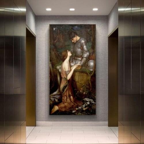 Citon William Waterhouse《Lamia》Canvas Art Oil Painting World Famous Artwork Poster Picture Wall Decor Modern Home Decoration