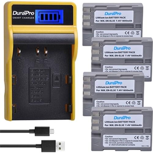 EN-EL3E EN EL3e Replacement Camera Battery Pack + LCD USB Charger For Nikon D70 D70S D80 D90 D100 D200 D300 D300S D700 Camera