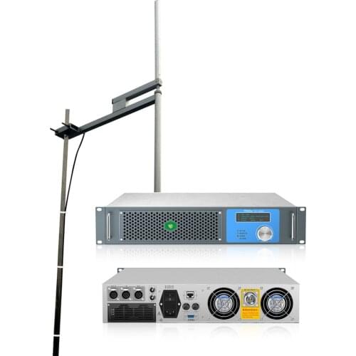 FMUSER FU-1000D 1000W 1KW 1000watts FM Broadcast Transmitter for Church Radio Station + FU-DV2 Hign Gain Antenna + 100feet Cabl