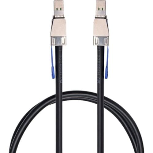 HD Mini SAS SFF-8644 to SFF-8644 Cable,12 Gbps SFF-8644 36 Pin to SFF-8644 36 Pin Mini SAS Cable 1M(3.3Ft)-Black