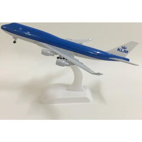 JASON TUTU 20cm Plane Model Airplane Model KLM Royal Dutch Boeing 747 Aircraft Model 1:300 Diecast Metal Airplanes Plane Toys