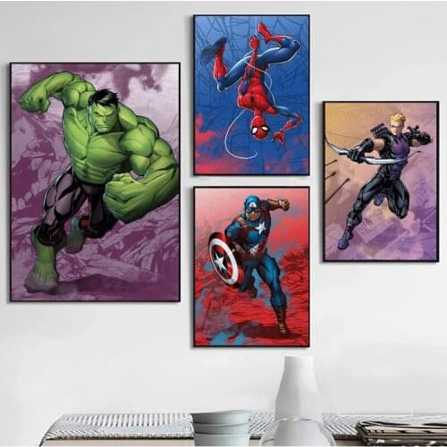 Marvel Spiderman Iron Man 5D Diy Diamond Painting Full Square Diamond Embroidery Cross Stitch Kits Home Decor Diamond Mosaic