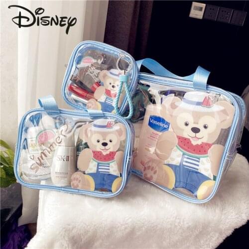 2021 New Disney Cute Cartoon Ladies Cosmetic Bag Fashion Casual Large Capacity Waterproof Durable PVC Zipper Storage Bag