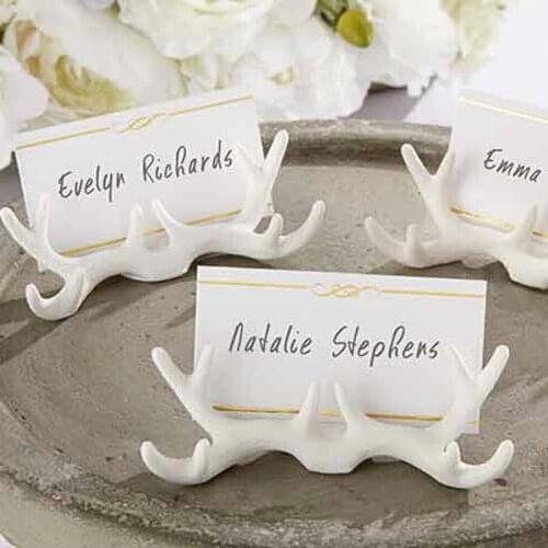 New Arrival Factory Selling Wedding Decoration Resin Antler Place Card Holder wedding favors supplies 40pcs/lot Free Shipping