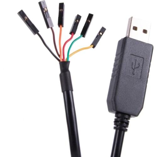 PL2303TA USB TO 6Pin Dupont Termninal Block RS232 Serial Converter Cable