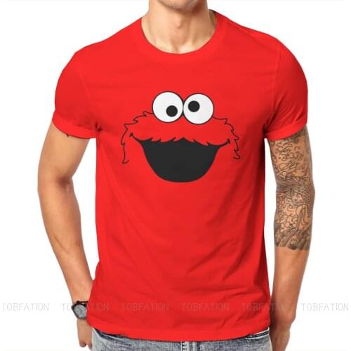 Sesame Street 80s TV Series Cookie Monster Face Tshirt Top Graphic Men Vintage Grunge Summer Mens Tops Cotton Harajuku T Shirt