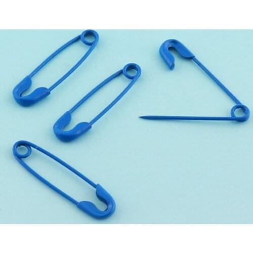 Blue Safety Pins 100-500pcs 19mm Mini Charming Safety Pins Copper Pins Scarf pins Brooch Safety Pins DIY Pins for Garment