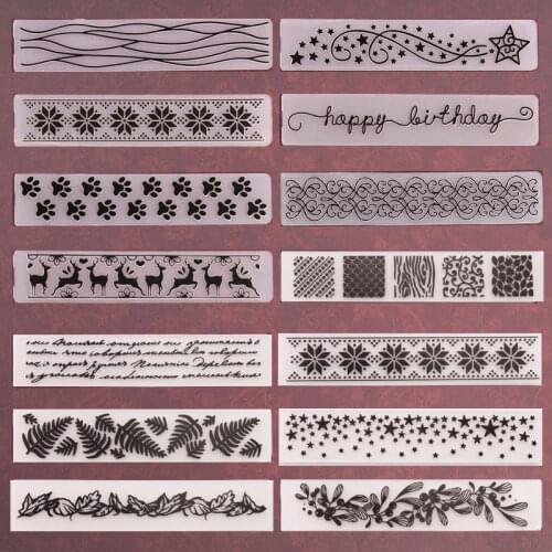 NCraft Plastic Embossing folders For Scrapbooking DIY Photo Album Card 15x3cm