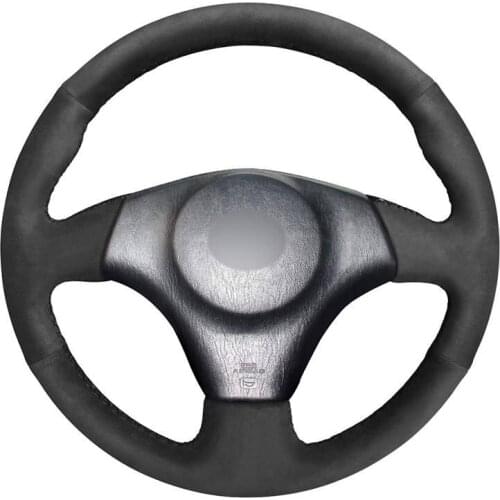 Hand-stitched Black Suede Car Steering Wheel Cover for Toyota RAV4 Celica Matrix MR2 Supra Voltz Caldina MR-S