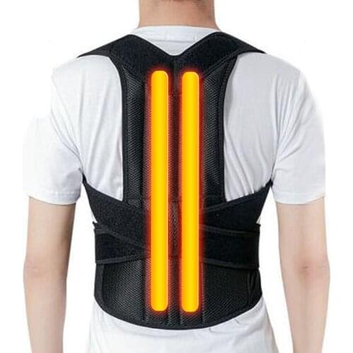 Steel Bone Shoulder Back Brace Posture Corrector Belt Back Waist Support Corset Improve Posture Prevent Slouching Pain Relief