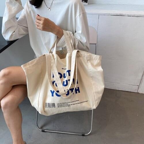 Fashion Ladies Totes Shoulder Bag Big Capacity Women Cotton Shopping Women Eco Reusable Shopper Bags Canvas messenger Bagsanrio