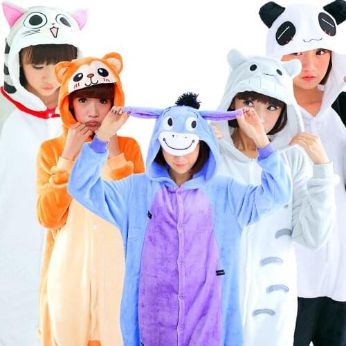 Adult Animal Pajamas Women Sleepwear All in One Pyjamas Animal Suits Cosplay Unicorn Donkey Bear Stitch Garments Pijama