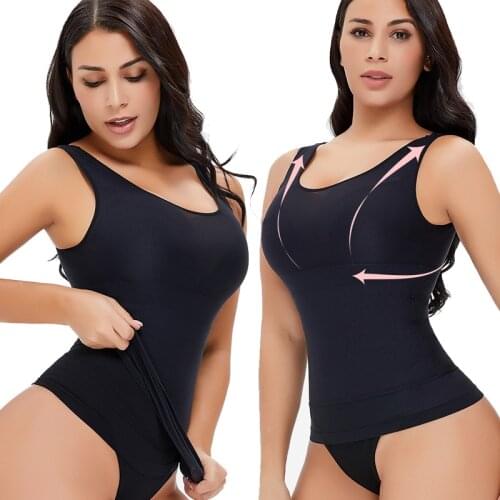 S-3XL Bodysuit Tops for Women Push-up Tummy Control Vest Shapewear waist trainer Body Shaper slimming belly sheath flat Female