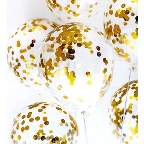 12 inch 10pcs Rose Gold Balloons Confetti Set Chrome ballon Wedding party Decoration birthday arrangement