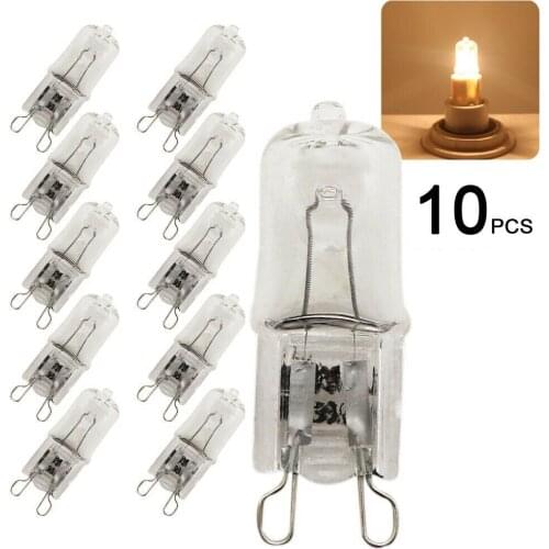 10pcs Lighting Bulbs High Brightness Replacement 230V 40W G9 Halogen Light Bulbs Capsule LED Lamp Warm White