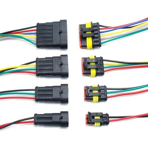 2 PCS 1 2 3 4 Pin Plug Waterproof Car Connectors Automotive Solder Wire Quick Connector Electrical In Cars Wiring Boat