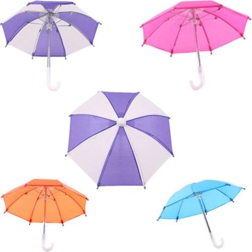 Doll Accessories Umbrellas For 18 Inch Doll & 43 Cm Doll & Baby New Born Reborn For Generation Girls Toy Birthday Gift