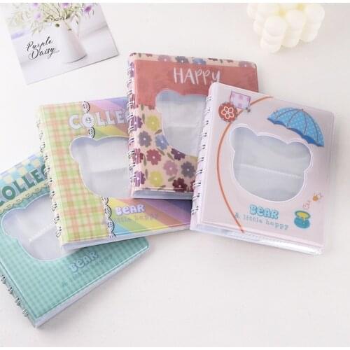 68 Pockets Photos Album Mini Teddy Shape Book Style Album for 3 Inch Mini Instax & Name Card Business Card Bag photocard binder