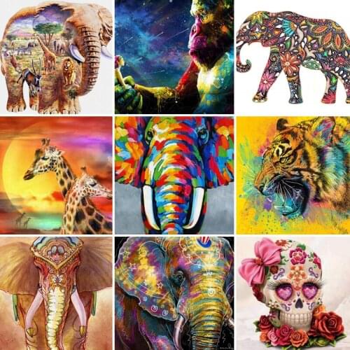 40/50/60diamond painting 5D Full Square embroidery mosaic Cross Stitch animal Elephant DIY Wall Sticker home Decoration festival