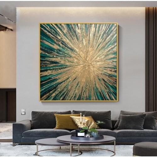 EECAMAIL 5D DIY Full Diamond Painting No Frame Golden Overflowing American Luxury Gold Leaf Porch Decorative Painting
