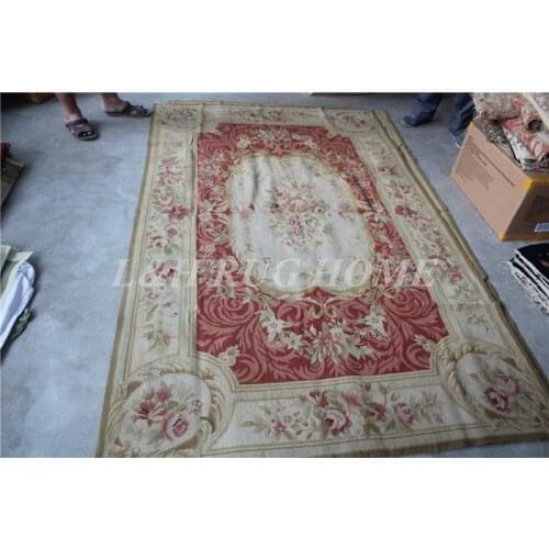 Free shipping 10K 5'x8' medium carpets needlepoint woolen rugs with flowers design high quality handmade for home decoration