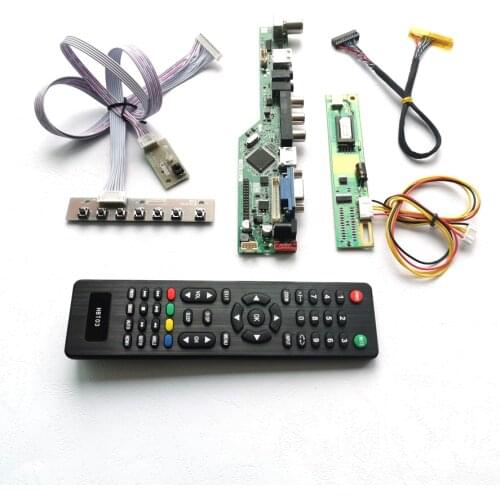 For B154SW01 V9 VB LCD panel monitor LVDS 1CCFL 30Pin keyboard+Remote+Inverter T.V56 drive card board VGA USB AV RF DIY kit