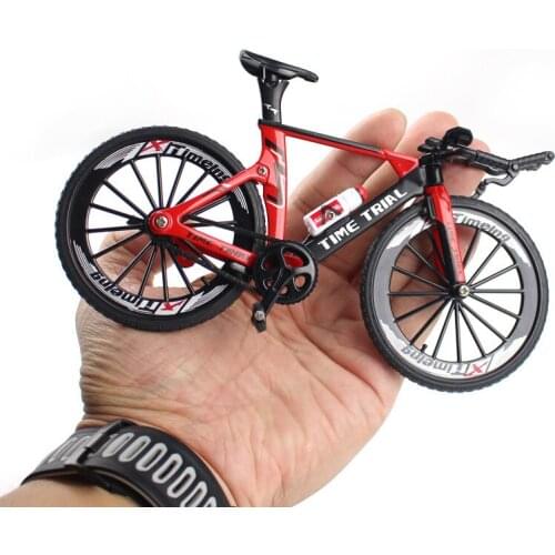 Metal Finger Mountain Bike Mini 1:10 Alloy Bicycle Model Diecast Racing Toy Bend Road Simulation Collection Toys for Children