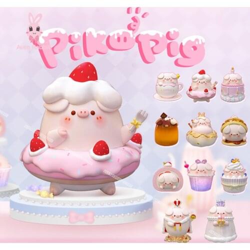 Blind Box Toys Piko Pig Dessert Blind Box Guess Bag Caja Ciega Blind Bag Toys Anime Figures Cute Girl Gift Model Doll Ornaments