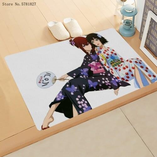 Steins;Gate Doormat Japan Game Cartoon Small Door Mat Home Anime Carpet For Living Room Mat Home Textile Floor Rug Decor