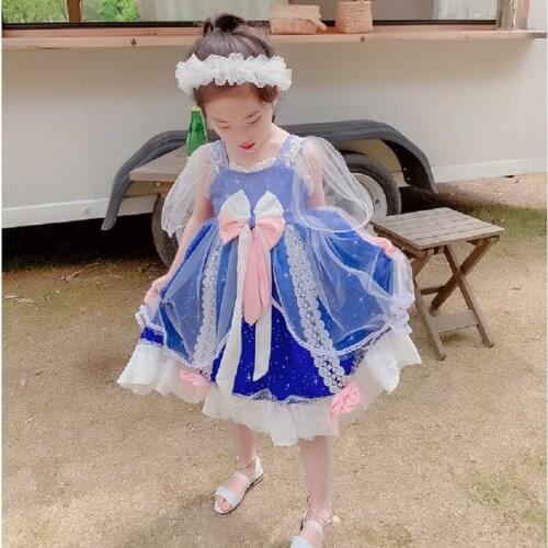Lolita Cute Princess Dress Summer Brand Girls' Dress Children Costumes Princess Dress Big Girl Party Dresses Christmas Clothes