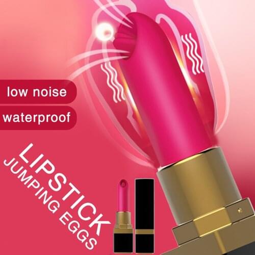 Mini Lipstick Vibrator Tongue Licking Vagina G Spot Clitoris Stimulator Sex Toys for Adults Women Female Masturbator 10 Speeds