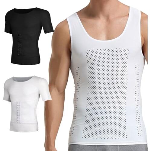 2020 Mens Shirt Shapewear Slimming Belt Corset Vest Body Shaper Compression Abdomen Tummy Belly Control Slim Abdominal Binder