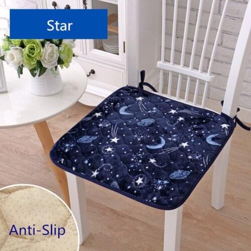 Starry Sky Print Anti-slip Chair Cushion Car Mat 50*50cm 48*133cm Brushed Seat Cushion Sofa Mat Pad Cheap Home Chair Cushions
