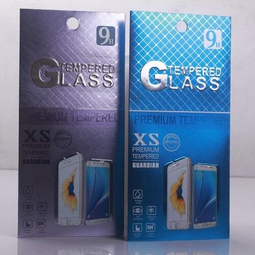 NEW Paper Packaging Box FOR Mobile Phone Tempered Glass ScreenProtector Retail Samsung Apple Packaging BOX with Hang Hole 300pcs