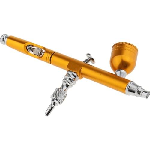 New Pro AirBrush Kit Craft Cake Decor Paint Art Spray Gun - Gold