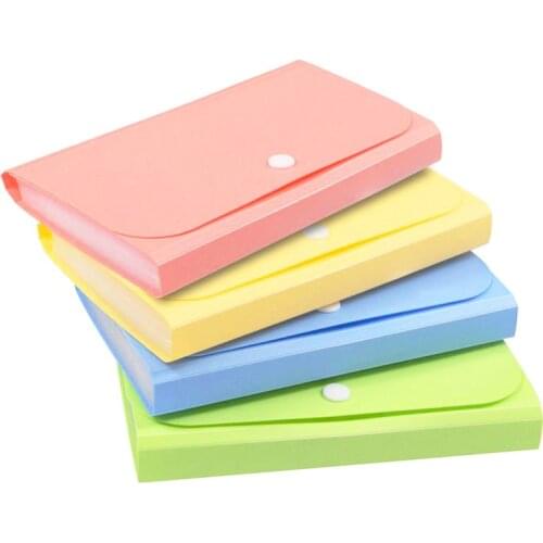 A6 Candy Colors Document Folders Organizer Organ Bag Expanding File Folder Holder For Documents School Office Supplies Binder