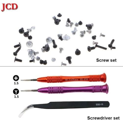 JCD Full Set Screws with Cross Y Tri Wing Screwdriver for Nintend Switch NS Console / Joy-Con Controller Replacement Spare Parts