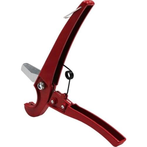 PVC Pipe Cutter 32mm 1.2" Scissors Pipe Shear PVC PU PP PE Hose Cutting Hand Tool Flat Cutting Red