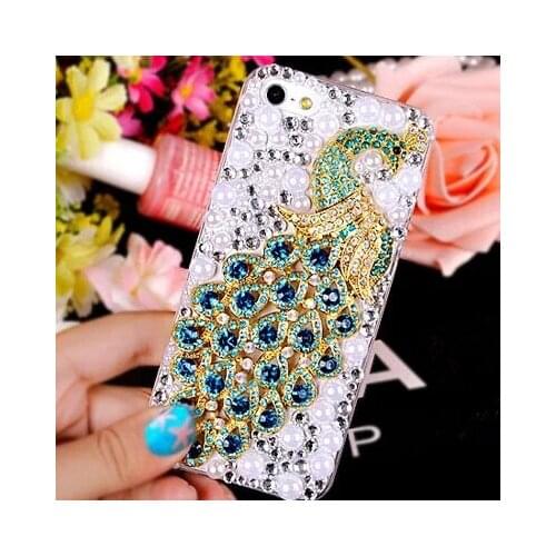LaMaDiaa Luxury peacock Rhinestone Diamond Cover Case For Huawei Honor8 9 10 20 Lite V10 V20 V30 7X 8X 9X Nova3 4 5 6 Case Cover