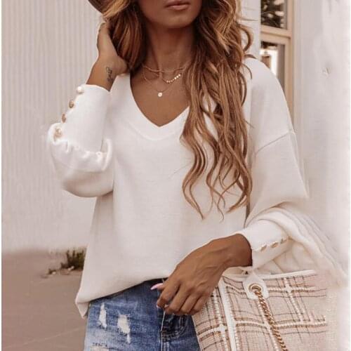 Women Blouse Elegant Office Shirt Ladies Work White Shirts Blouses V-Neck Tunic Blusas Solid Tops Chemiser Mujer Plus Size 3XL