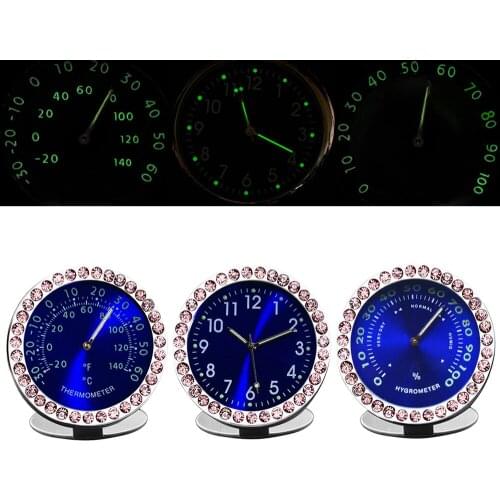 Yolu Car Clock Luminous Mini Automobiles Digital Watch Quartz Clocks Stick-on Auto Ornament Car Accessories for Cars SUV MPV