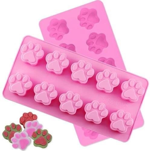 1pc Pet Cat Dog Paws Cake Mold Silicone Fondant Chocolate Pudding Jelly Candy DIY Production Mould Cake Decoration DIY Mould