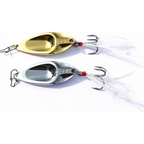 1Pc Spoon Fishing Lure Artificial Bait Wobler Fishing Pike Trout Bass Catfish Treble Hook Metal Sequin Lure Fishing Tackle