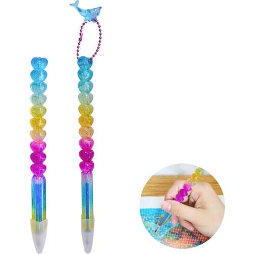 1PC Colorful Point Drill Crystal Pens Diamond Painting Pen DIY Cross Stitch Embroidery Crafts Sewing Diamond Painting Tool