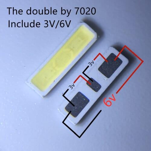 1000PCS For INNOLUX LED LCD Backlight TV Application LED Backlight EVERLIGHT 1W 6V 7020 Cool white Backlight for TV 62-229TBUHFC