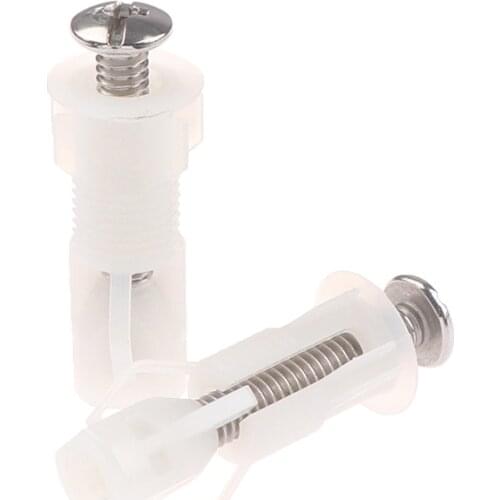 2PCS Toilet Seat Top Fix Hinges Screws Bathroom Universal Expanding Screw Nut Bolts WC Hole Repair Tools Replacement Hardware
