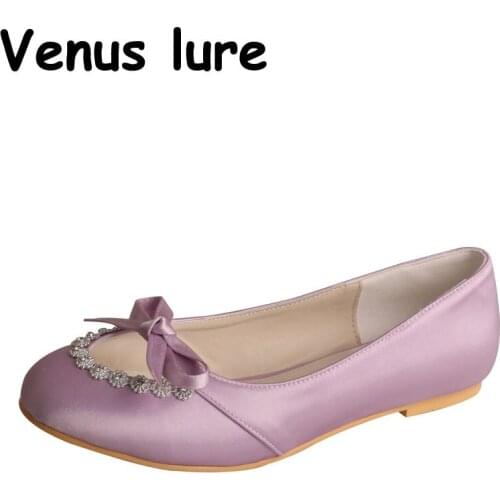 23 Colors Lavender Shoes Ladies Party Flat Mother of Bride Shoes Size 8
