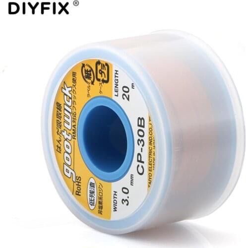 3.0mm*20M Desoldering Wick Desoldering Braid Solder Remover BGA Solder Wick Welding Tools Japan Original Goot Wick CP-30B
