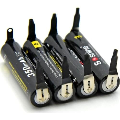 4 pcs Soshine 10440 350mAh 3.7V Lithium Ion rechargeable battery with tab Spot welding battery
