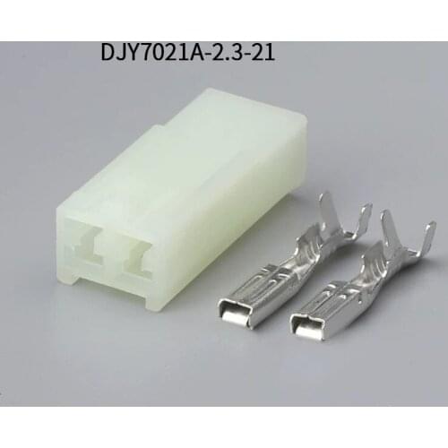500pcs 2Pin 2.3mm female Auto Motorcycle Electronic Wiring Connector for AUdi,VW,BMW, Honda,Toyota,Ford DJY7021A-2.3-21